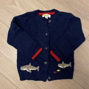 Mini Boden shark cardigan 12-18m